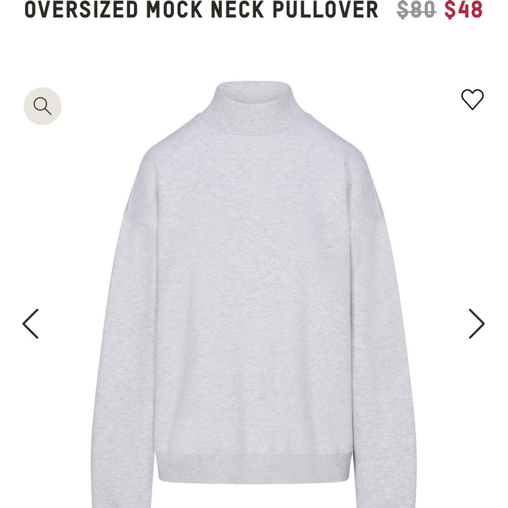 Oversized Mock Neck Pullover